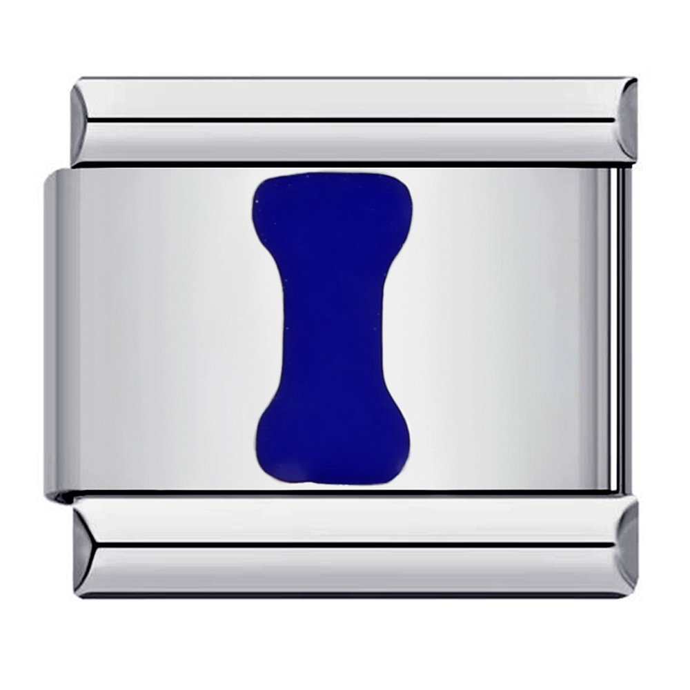 New titanium steel blue English letter DIY Italian modular bracelet