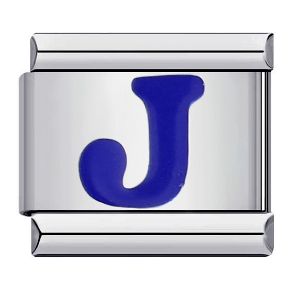 New titanium steel blue English letter DIY Italian modular bracelet