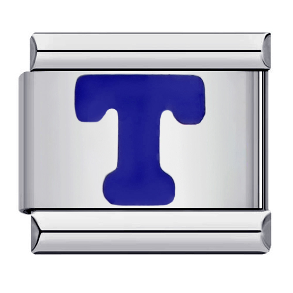 New titanium steel blue English letter DIY Italian modular bracelet