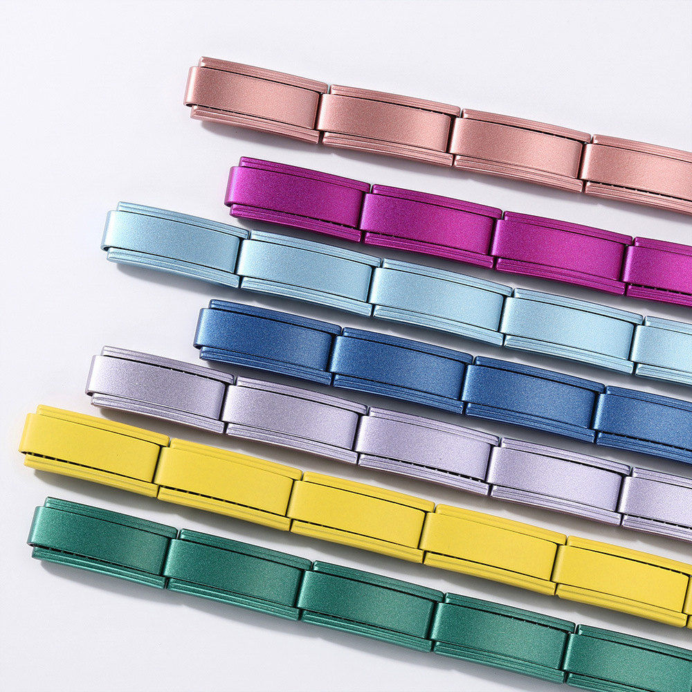 Single 20*9mm wide stainless steel Italian modular bracelet elastic DIY watch strap accessory