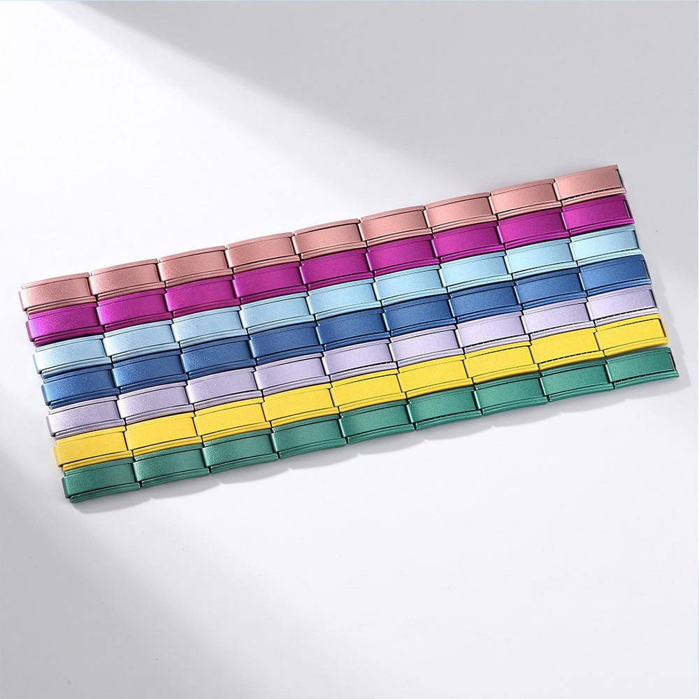 Single 20*9mm wide stainless steel Italian modular bracelet elastic DIY watch strap accessory