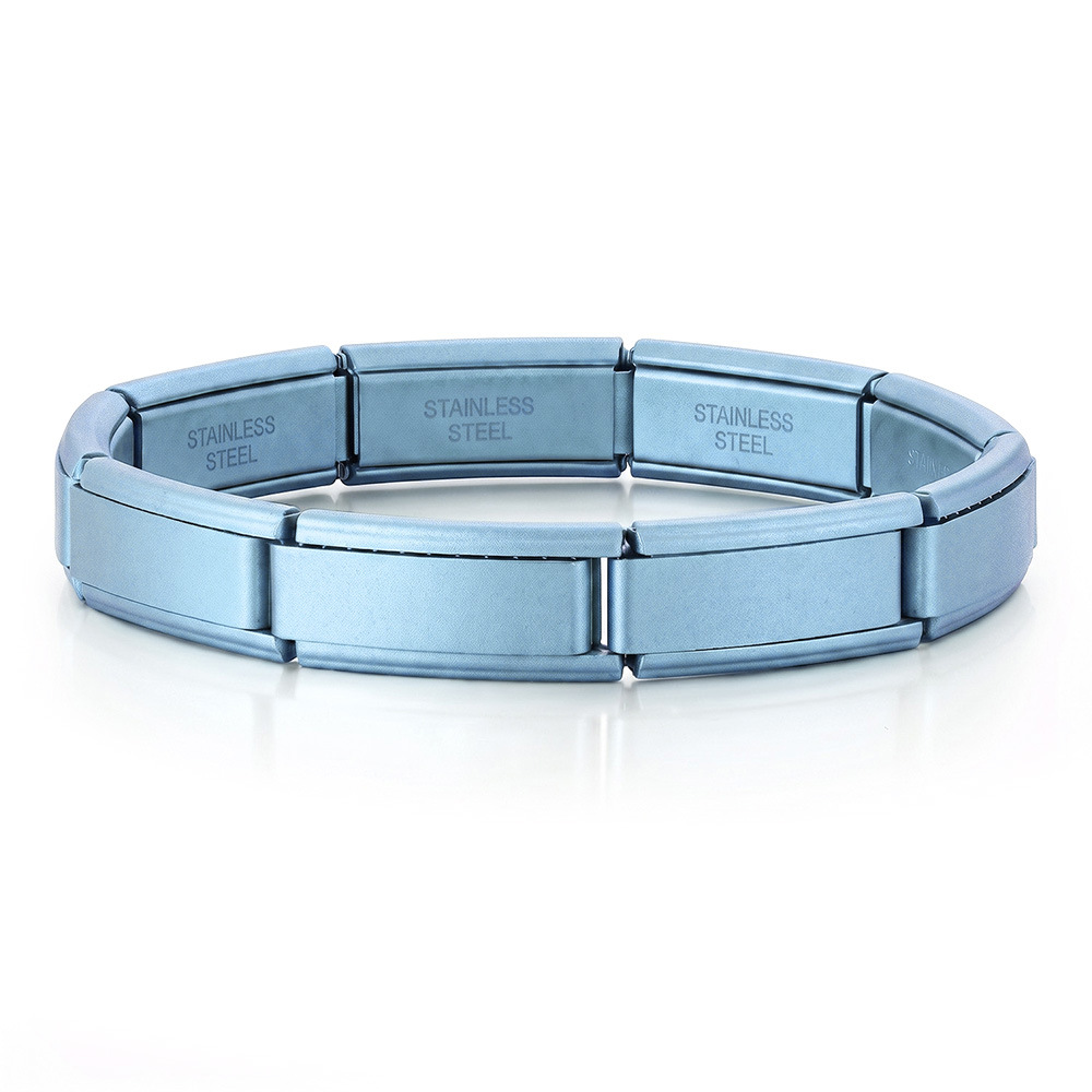 Multi-color spray paint 20*9mm wide and long Italian modular bracelet stainless steel DIY watch strap chain basic chain
