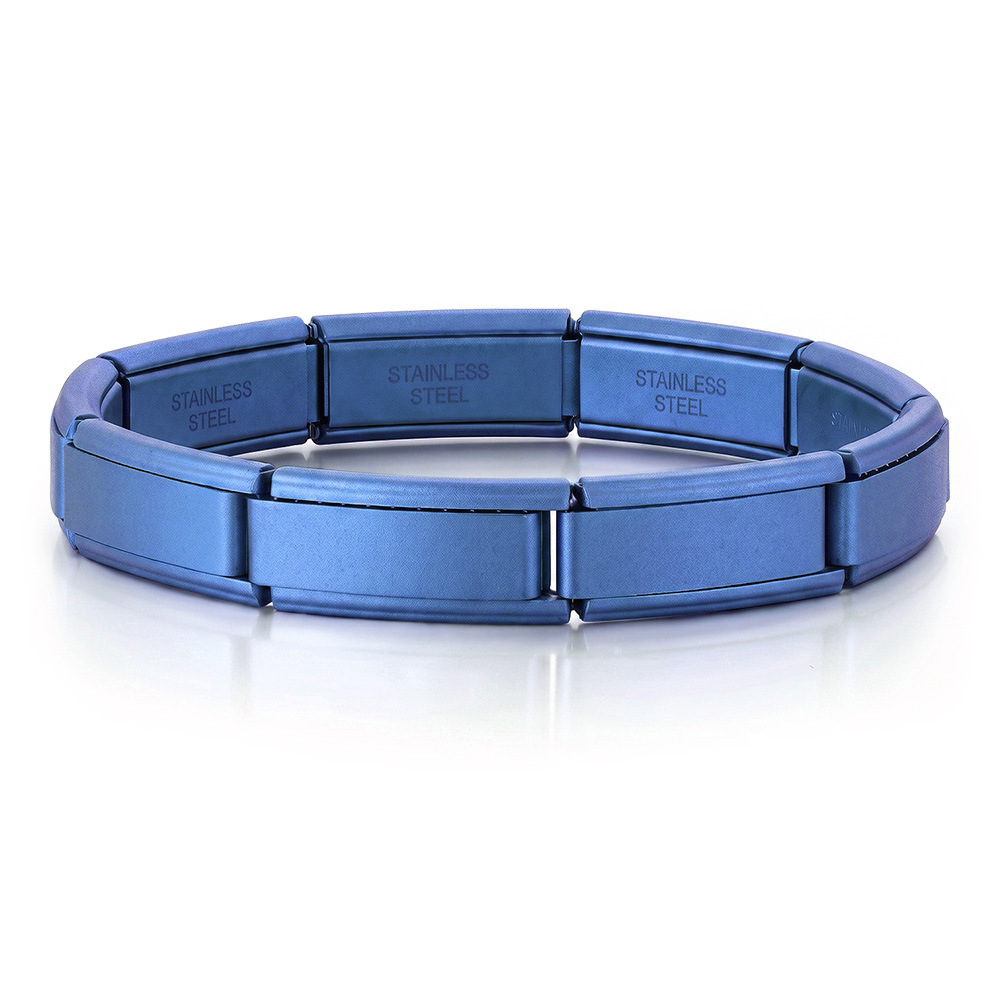 Multi-color spray paint 20*9mm wide and long Italian modular bracelet stainless steel DIY watch strap chain basic chain