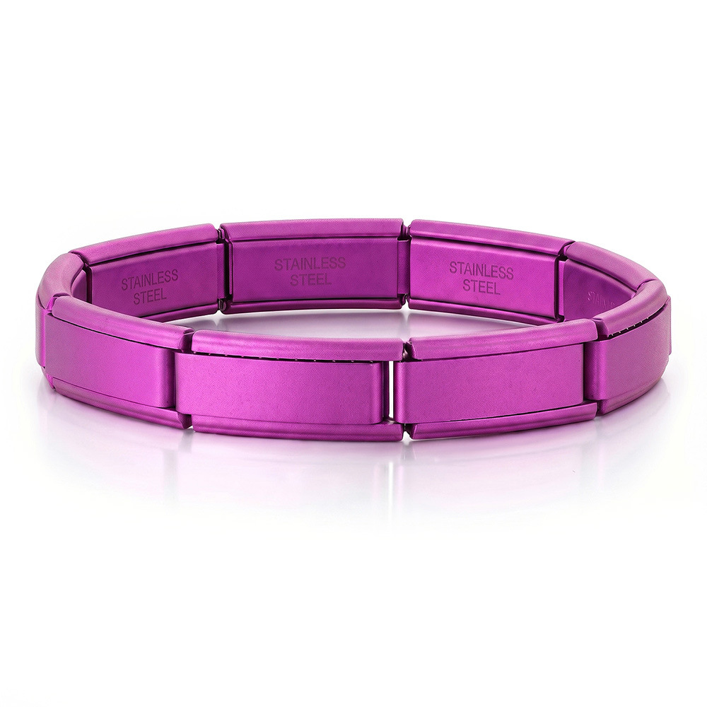 Multi-color spray paint 20*9mm wide and long Italian modular bracelet stainless steel DIY watch strap chain basic chain