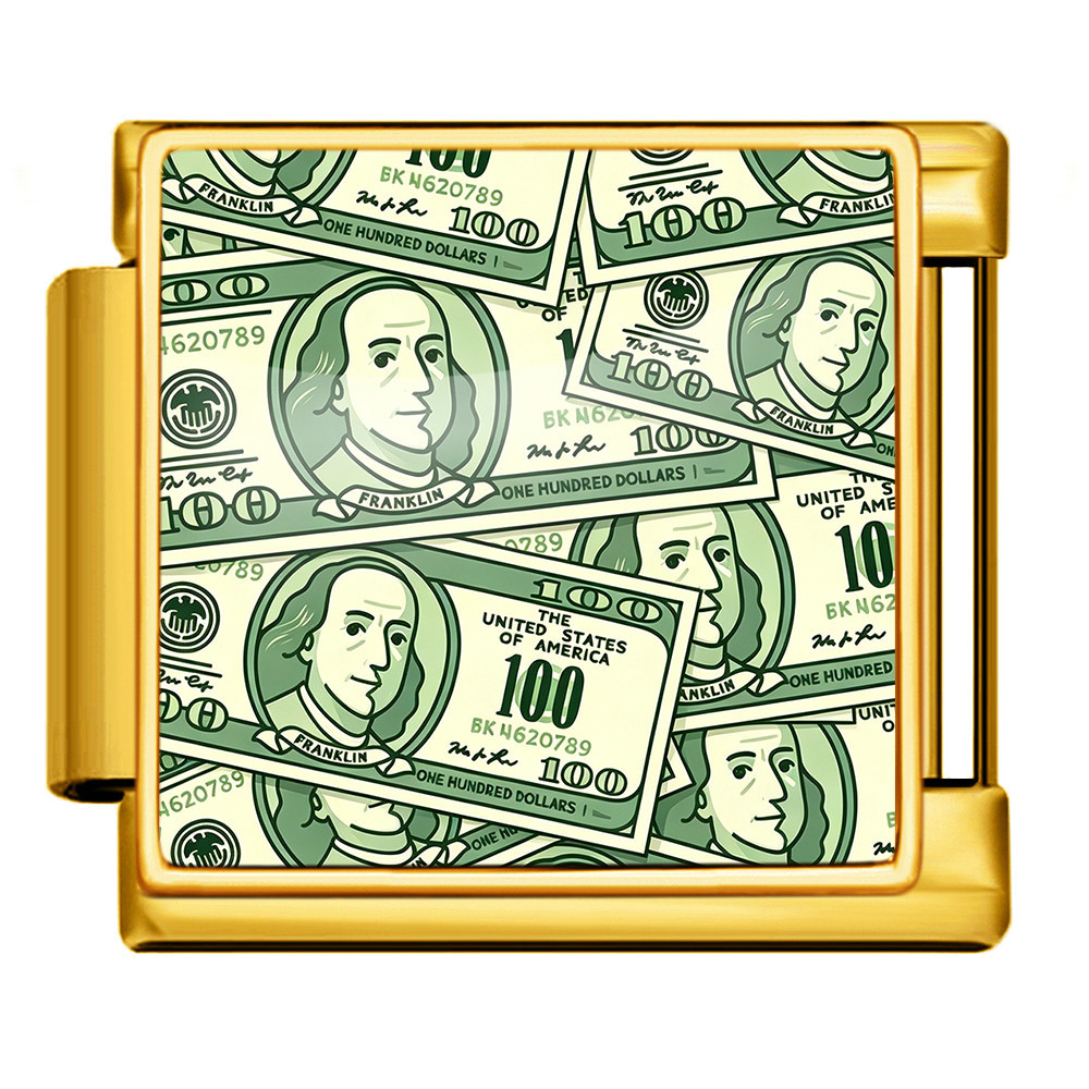 European and American cross-border best-selling banknote series Italian modular bracelet stainless steel handmade DIY splicing accessories