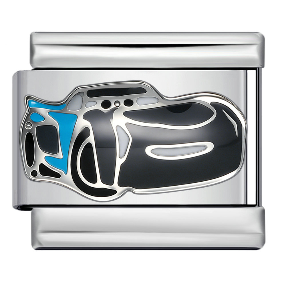 New Cartoon Car Pattern Italian Modular Bracelet Stainless Steel Welded DIY Assembly Accessories