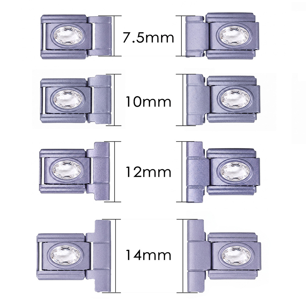 Colored spray-painted rhinestone-encrusted Italian modular bracelet/watch strap connector stainless steel DIY splicing bracelet tool