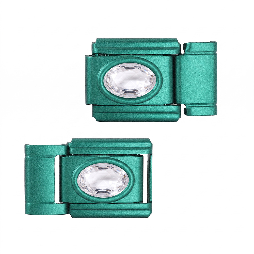 Colored spray-painted rhinestone-encrusted Italian modular bracelet/watch strap connector stainless steel DIY splicing bracelet tool