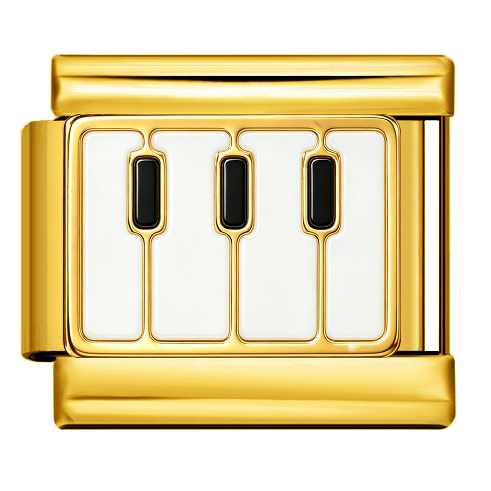 Cross-border hot-selling all-gold Italian modular bracelet, stainless steel welded with dripping pattern, elastic splicing accessory