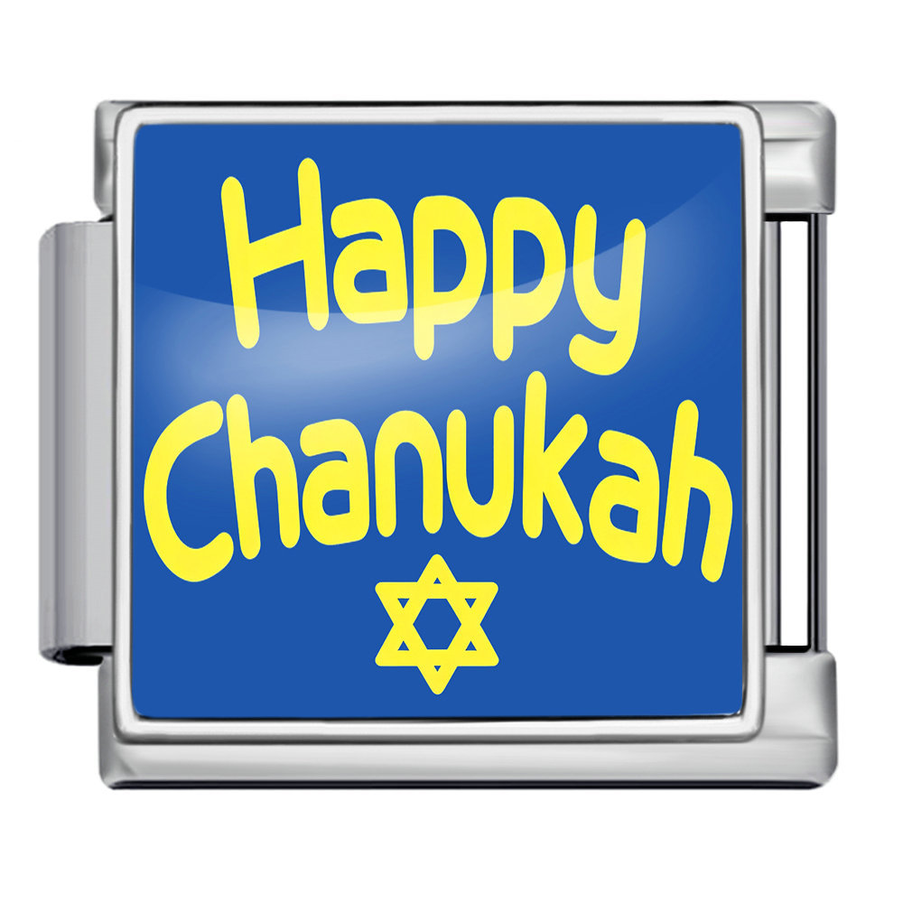 Jewish cultural theme Italian modular bracelet Hanukkah stainless steel DIY free combination watch strap chain