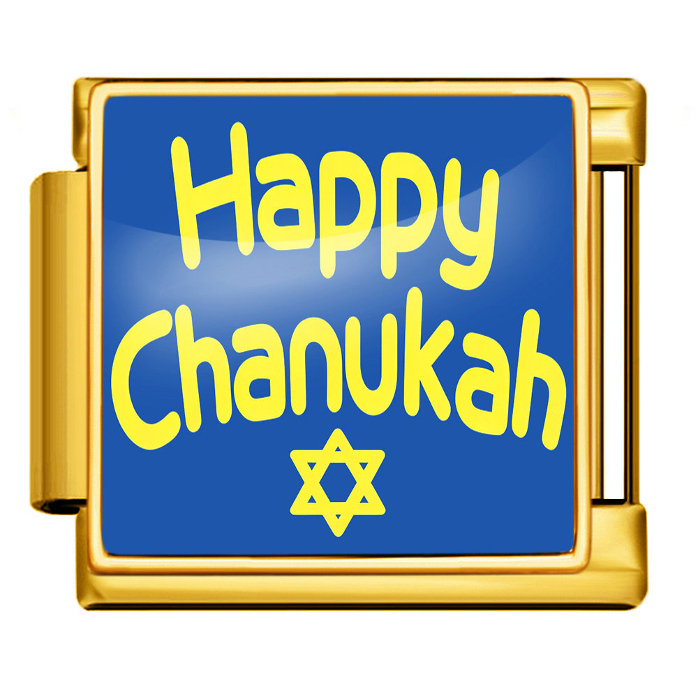 Jewish cultural theme Italian modular bracelet Hanukkah stainless steel DIY free combination watch strap chain