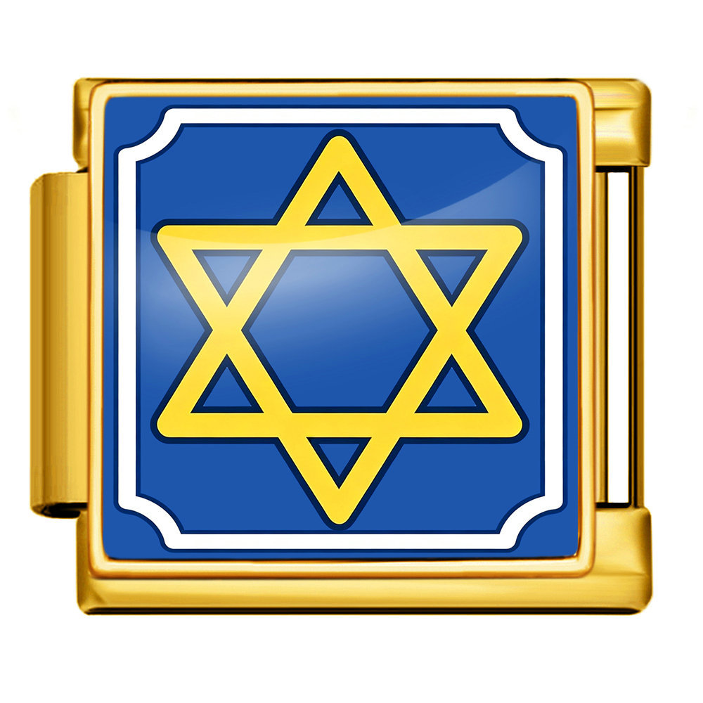 Jewish cultural theme Italian modular bracelet Hanukkah stainless steel DIY free combination watch strap chain