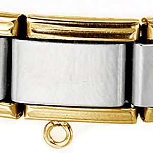 Photo multifunctional Italian modular bracelet with elastic block splicing titanium steel strap.