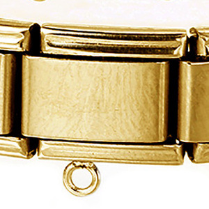 Photo multifunctional Italian modular bracelet with elastic block splicing titanium steel strap.