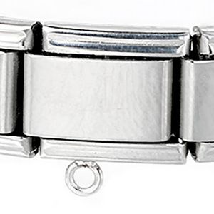 Photo multifunctional Italian modular bracelet with elastic block splicing titanium steel strap.