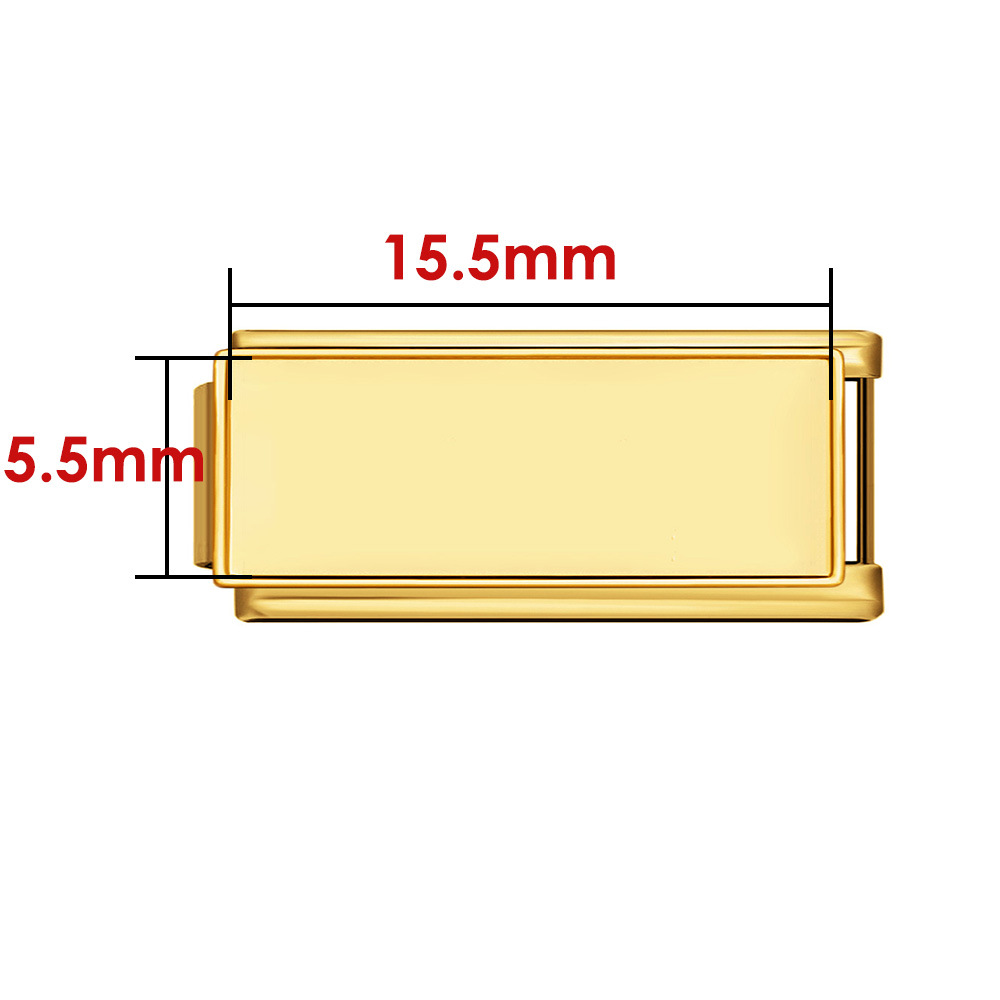 Photo multifunctional Italian modular bracelet with elastic block splicing titanium steel strap.