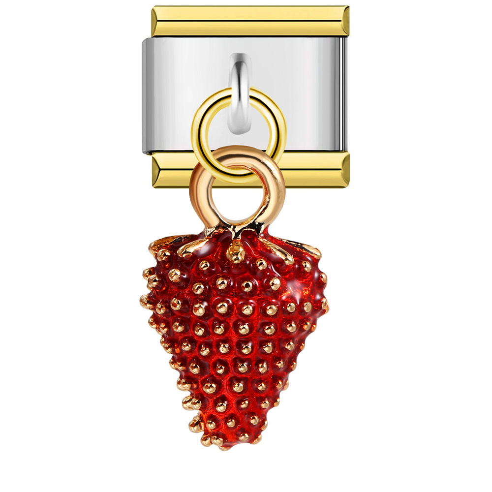 Single hook Italian modular bracelet with square elastic splicing titanium steel watch strap chain.