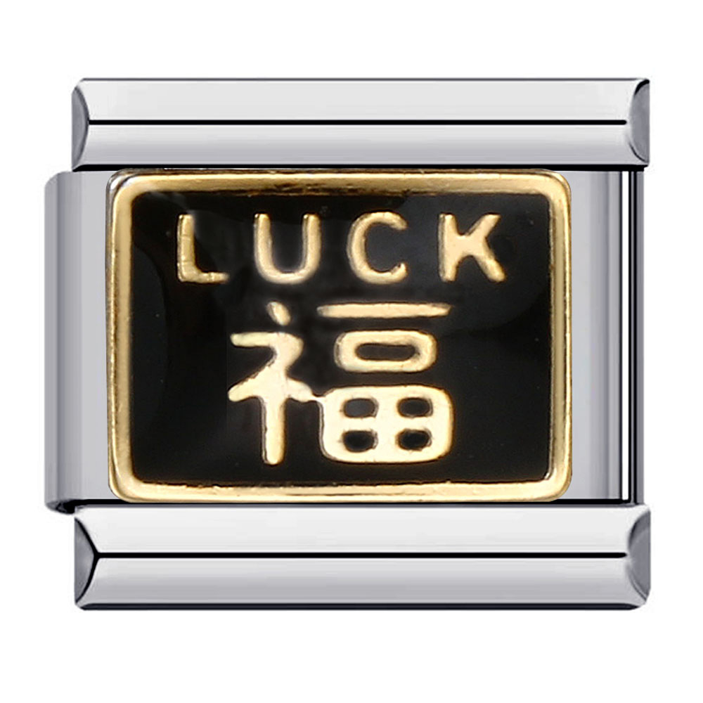 Chinese cultural elements, Italian modular bracelet, titanium steel gold-plated, DIY detachable watch strap chain.