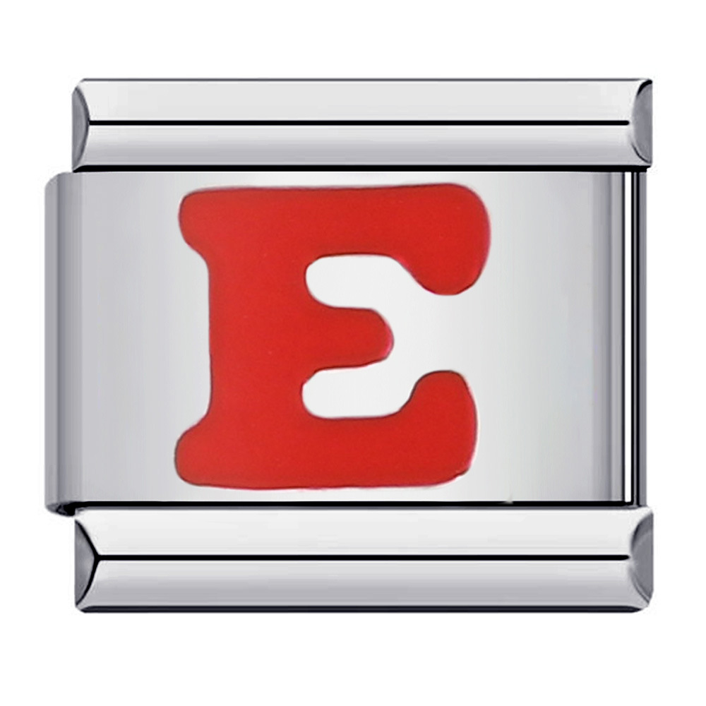 New titanium steel red English letter DIY Italian modular bracelet