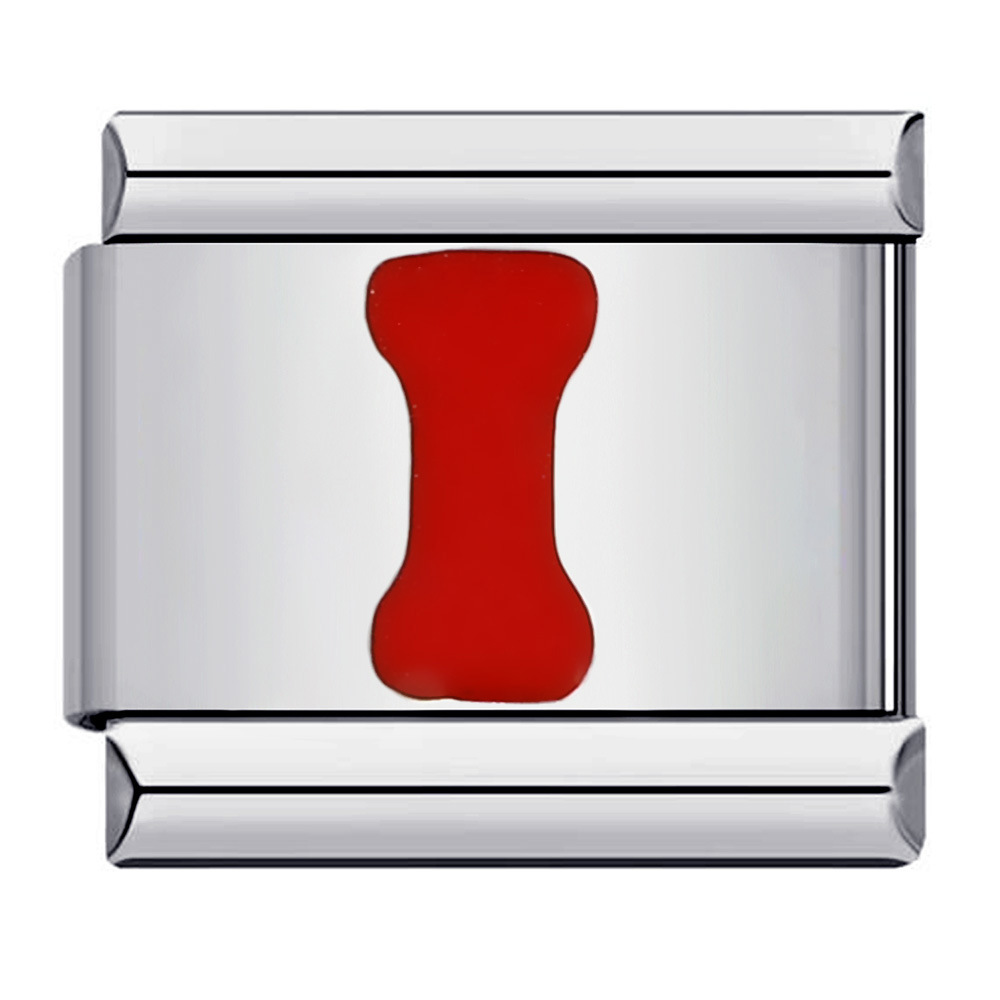 New titanium steel red English letter DIY Italian modular bracelet