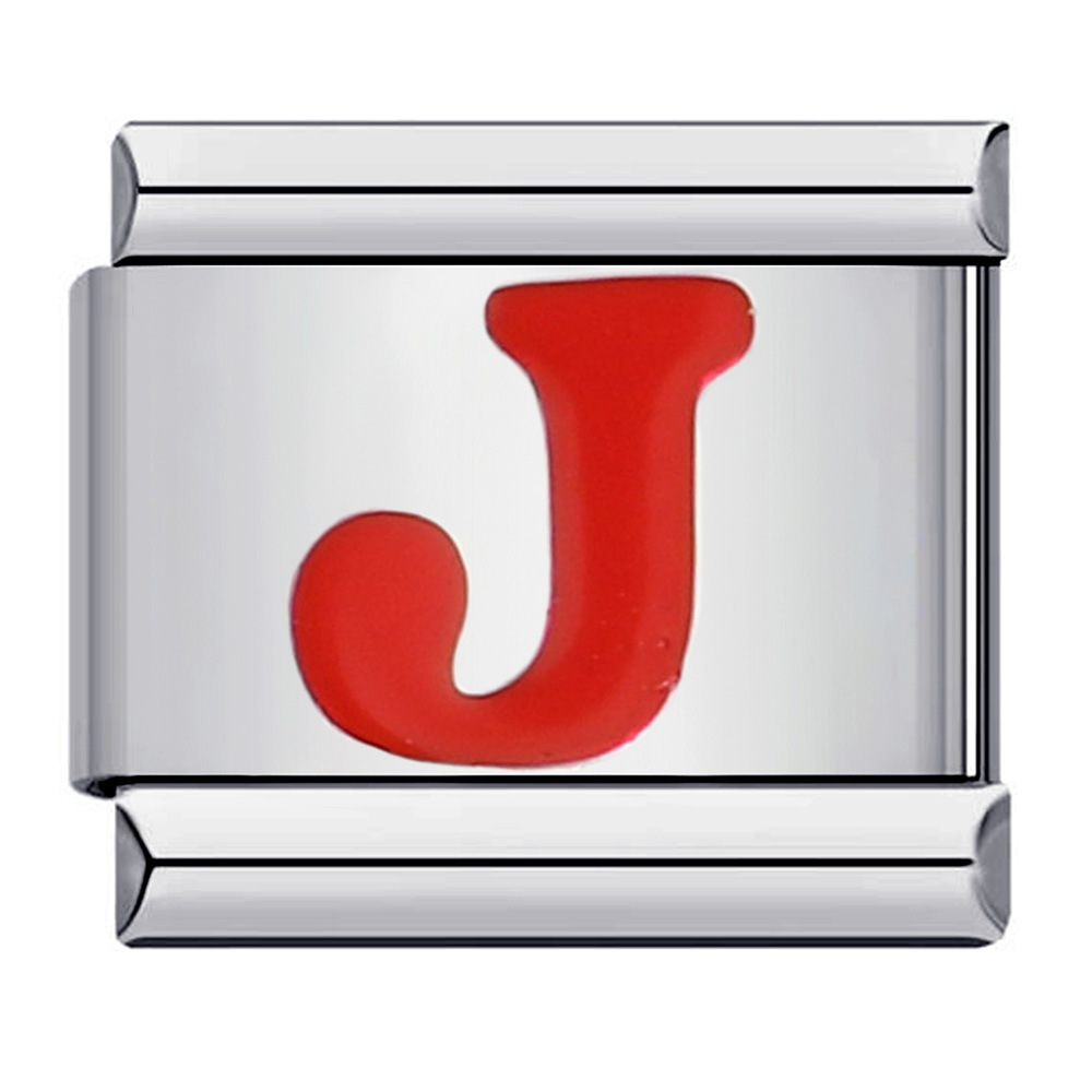 New titanium steel red English letter DIY Italian modular bracelet