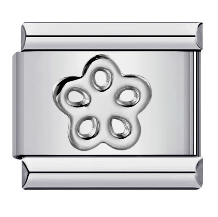 DIY Italian Modular Charm Bracelet: Gold-plated Titanium Steel Stamped Pattern with Oil Drips