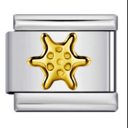DIY Italian Modular Charm Bracelet: Gold-plated Titanium Steel Stamped Pattern with Oil Drips