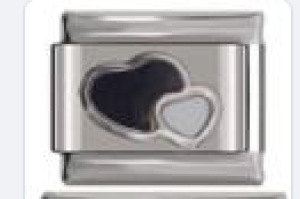 New Stamped Heart Pattern DIY Bracelet Titanium Steel Colored Oil Drip Italian Modular Bracelet Accessories Wholesale