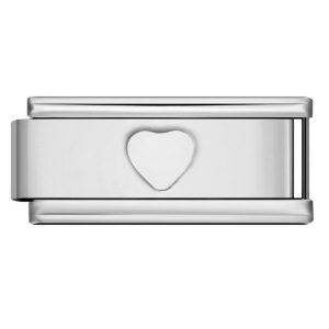 New Stamped Heart Pattern DIY Bracelet Titanium Steel Colored Oil Drip Italian Modular Bracelet Accessories Wholesale
