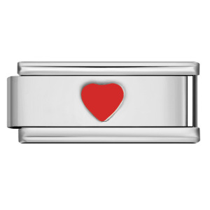 New Stamped Heart Pattern DIY Bracelet Titanium Steel Colored Oil Drip Italian Modular Bracelet Accessories Wholesale