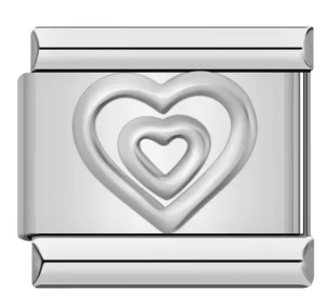 New Stamped Heart Pattern DIY Bracelet Titanium Steel Colored Oil Drip Italian Modular Bracelet Accessories Wholesale