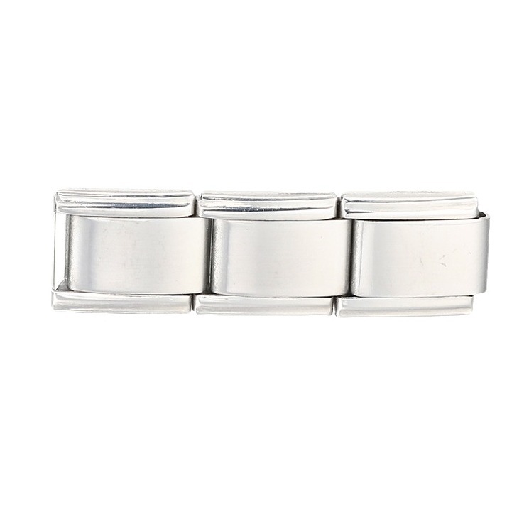 Laser engraving and lettering Italian modular bracelet with titanium steel watch strap chain.