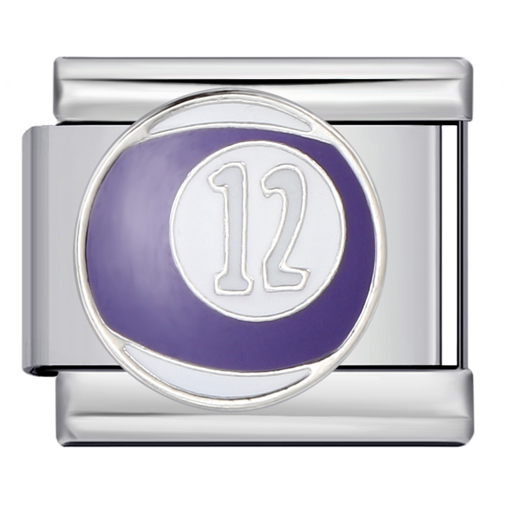 New stainless steel welded oil-drip mysterious purple DIY Italian modular bracelet charm