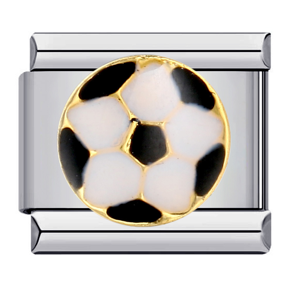 Italian modular bracelet for ball sports enthusiasts, personalized DIY drip-welded pattern splicing bracelet
