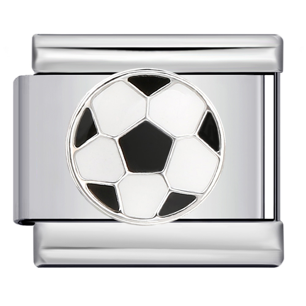 Italian modular bracelet for ball sports enthusiasts, personalized DIY drip-welded pattern splicing bracelet