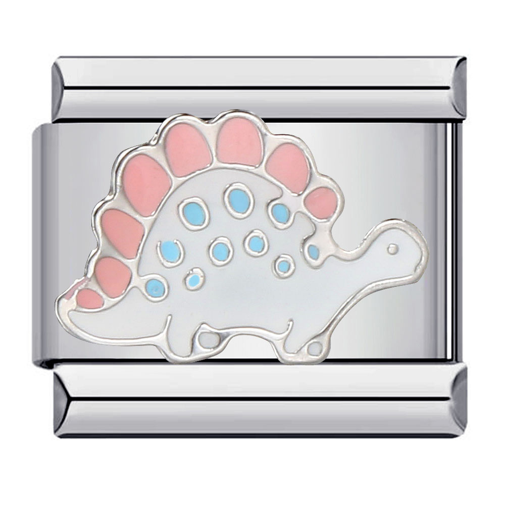 New stainless steel dripping cartoon DIY Italian modular bracelet with personalized welding patterns and elastic splicing.