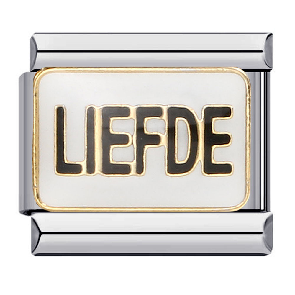 New titanium steel welded personalized DIY Italian modular bracelet with English lettering