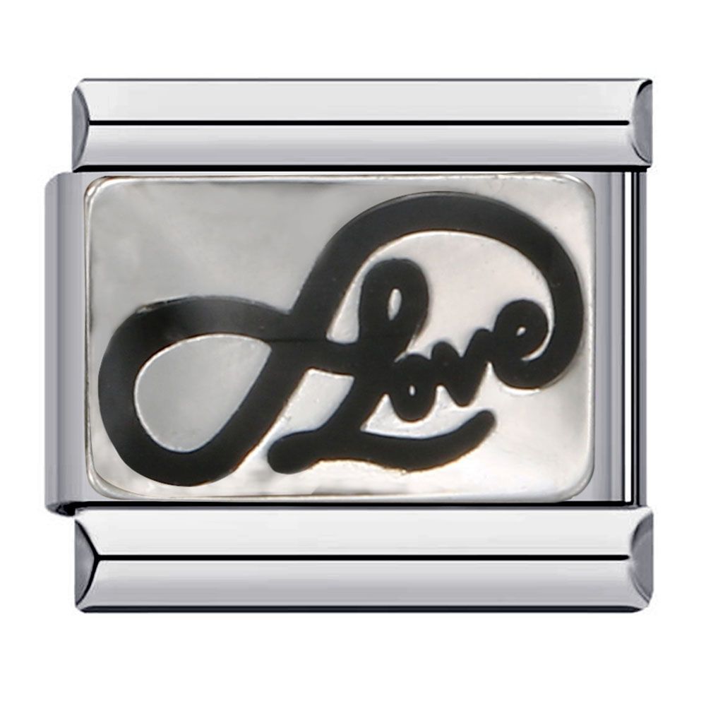 New titanium steel welded personalized DIY Italian modular bracelet with English lettering