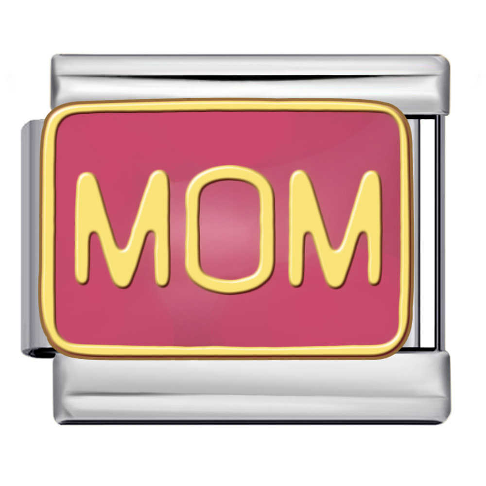 New Mother's Day Series Bracelet, Titanium Steel Gold-Plated Welded Pattern DIY Italian Modular Bracelet