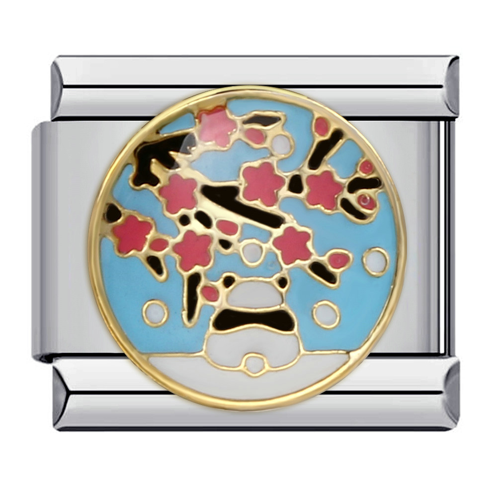 DIY Italian Charm Bracel Animal Cartoon Titanium Steel Gold-Plated Oil Drip Bracelet