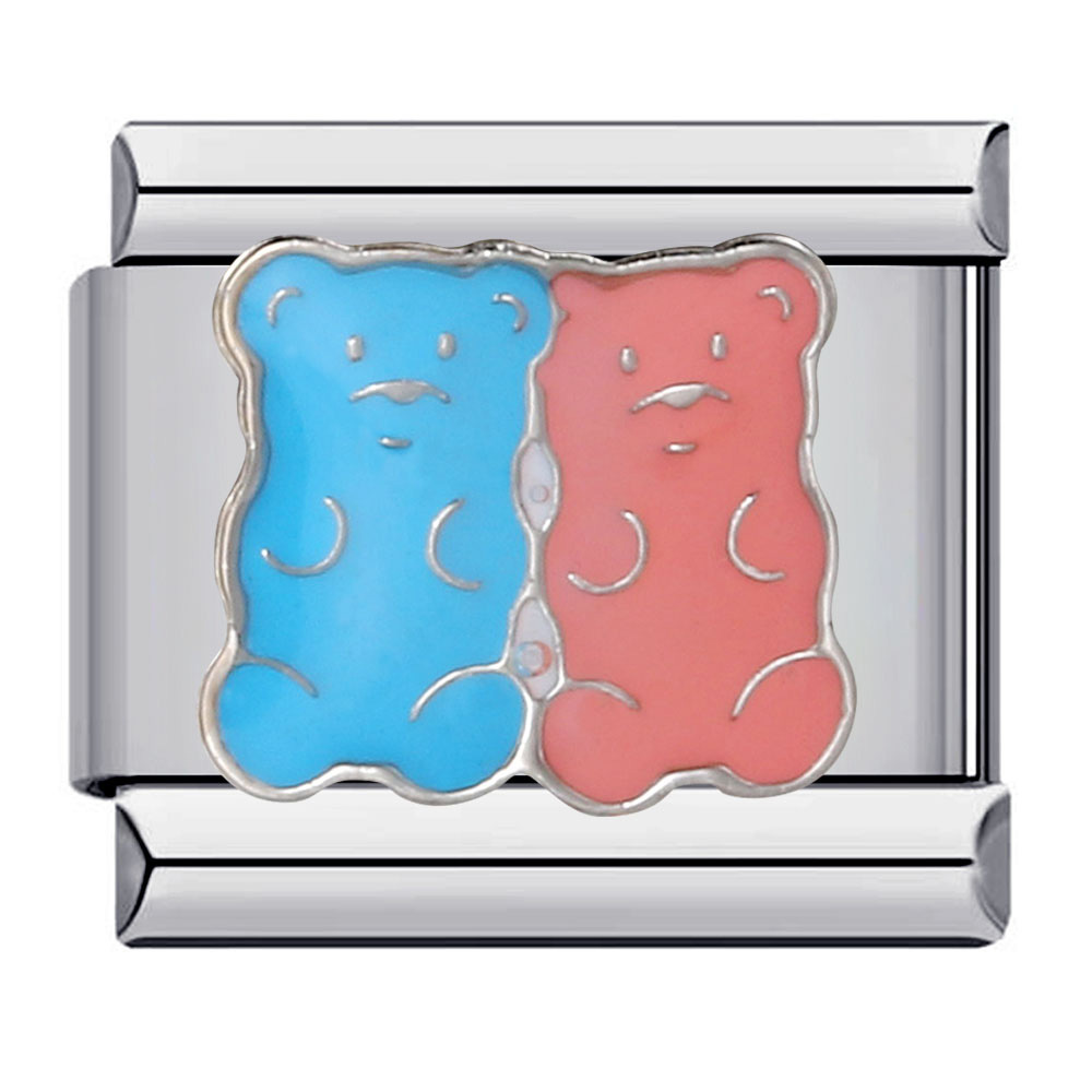 DIY Italian Charm Bracel Animal Cartoon Titanium Steel Gold-Plated Oil Drip Bracelet