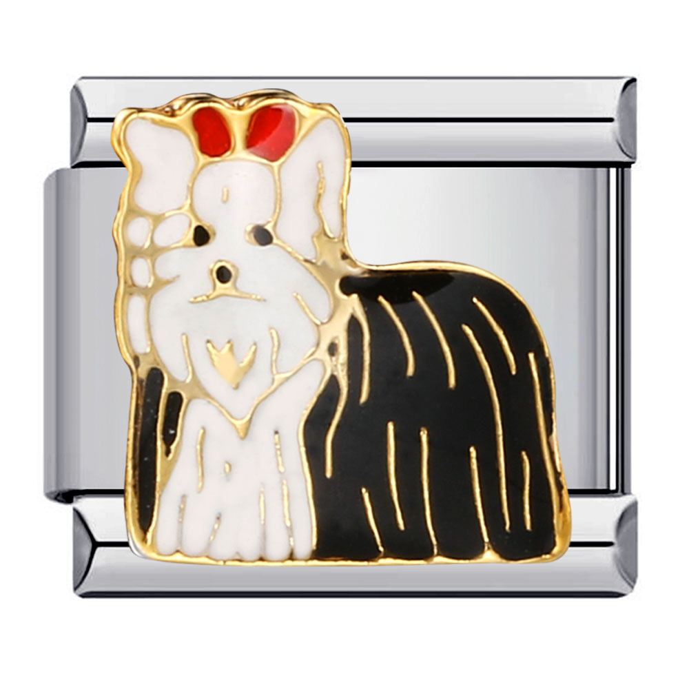 DIY Italian Charm Bracel Animal Cartoon Titanium Steel Gold-Plated Oil Drip Bracelet