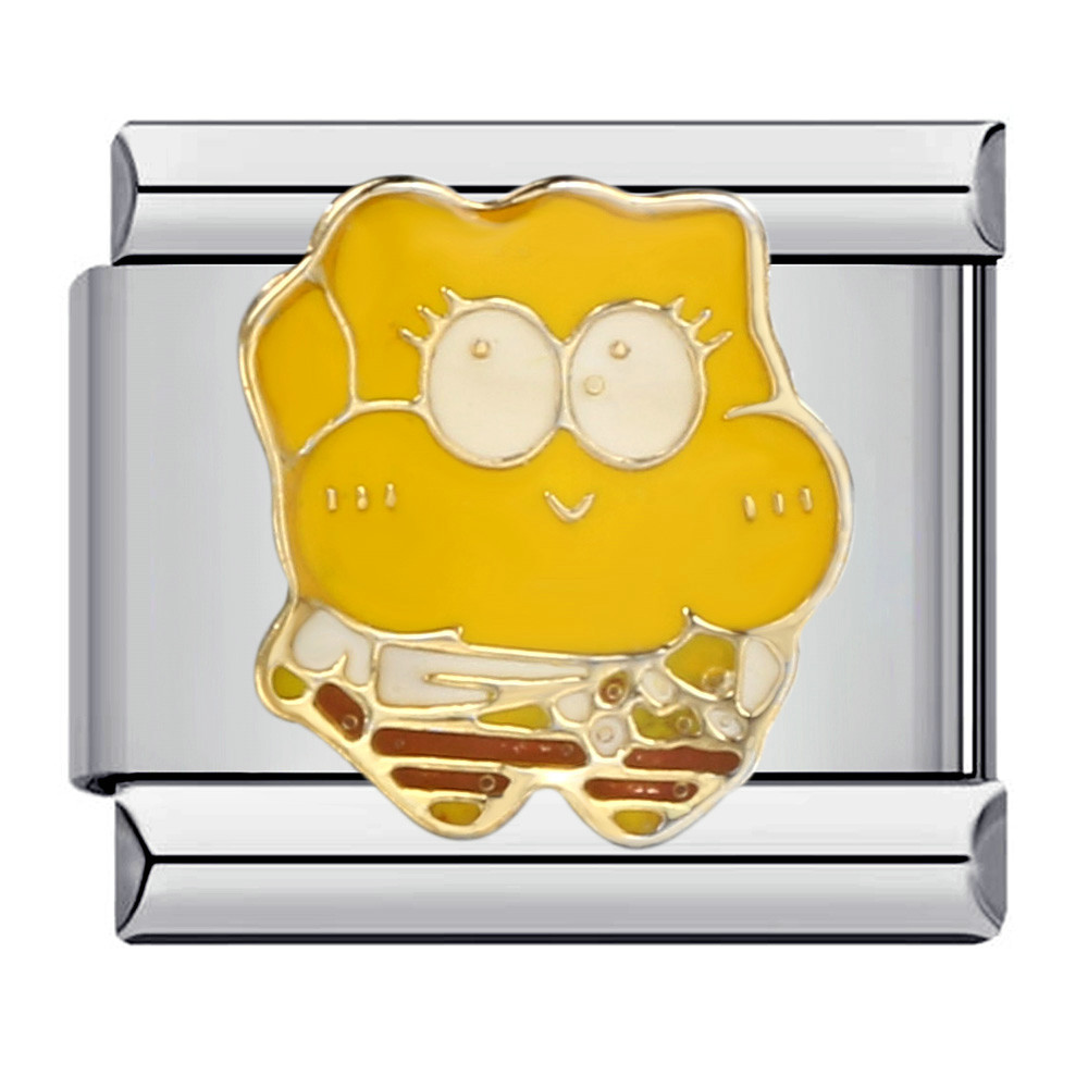 DIY Italian Charm Bracel Animal Cartoon Titanium Steel Gold-Plated Oil Drip Bracelet