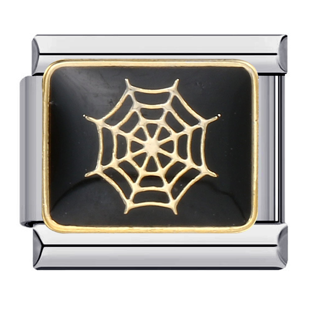Popular Halloween Modular Bracelets in Europe and America: Titanium Steel Welded with Oil Drips, Dark Patterns, Italian Modular