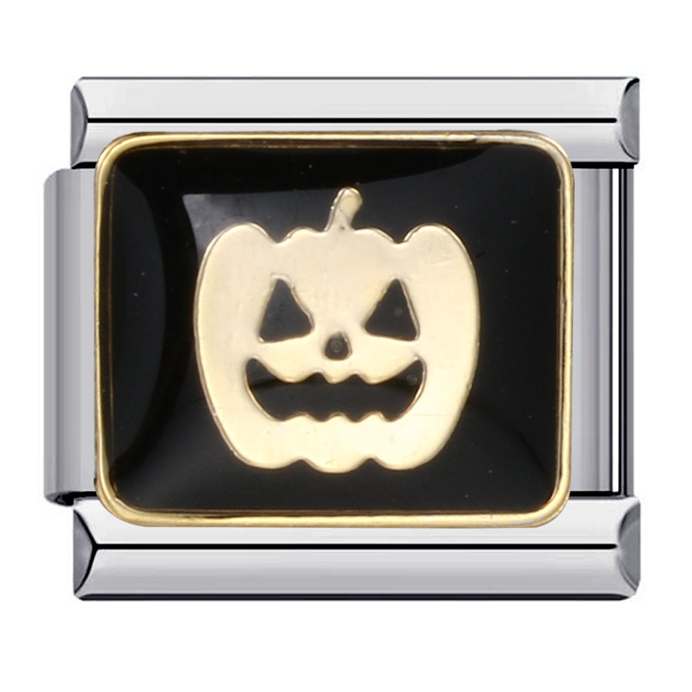 Popular Halloween Modular Bracelets in Europe and America: Titanium Steel Welded with Oil Drips, Dark Patterns, Italian Modular