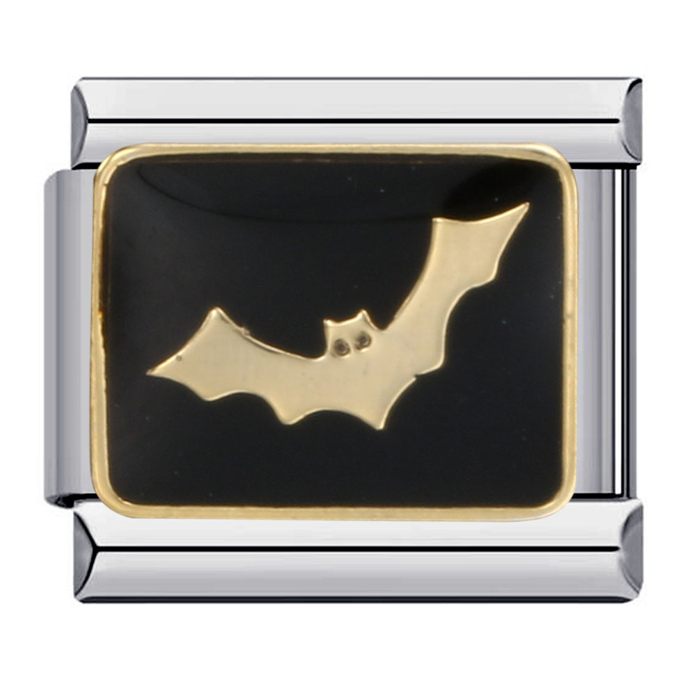 Popular Halloween Modular Bracelets in Europe and America: Titanium Steel Welded with Oil Drips, Dark Patterns, Italian Modular