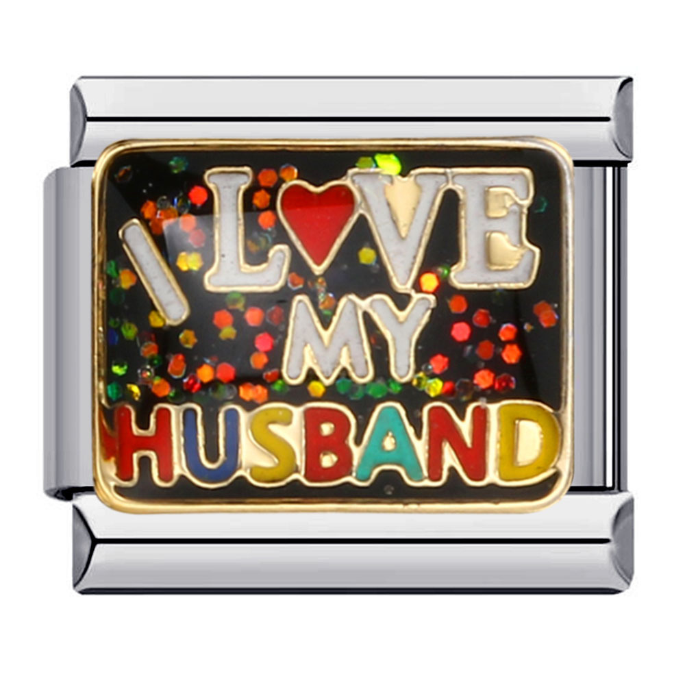 DIY elastic bracelet with family theme, stainless steel welding and oil dripping, Italian modular bracelet accessories wholesale.
