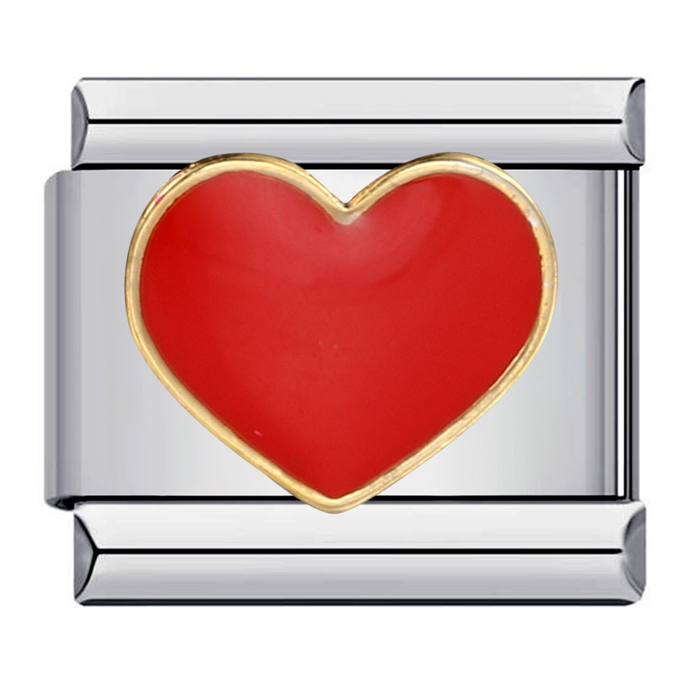 New Valentine's Day themed Italian modular bracelet, stainless steel welded oil-dripping cartoon DIY fashion bangle