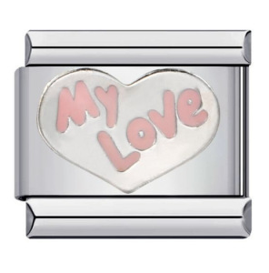 New Valentine's Day themed Italian modular bracelet, stainless steel welded oil-dripping cartoon DIY fashion bangle