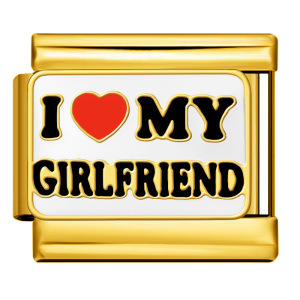 New Valentine's Day themed Italian modular bracelet, stainless steel welded oil-dripping cartoon DIY fashion bangle